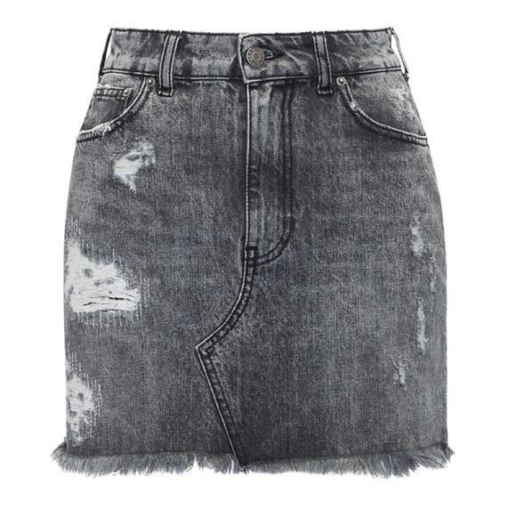 SER.O.YA Alli Mini Skirt in Phoenix Black Acid Wash NWT Size 24 - Picture 4 of 4